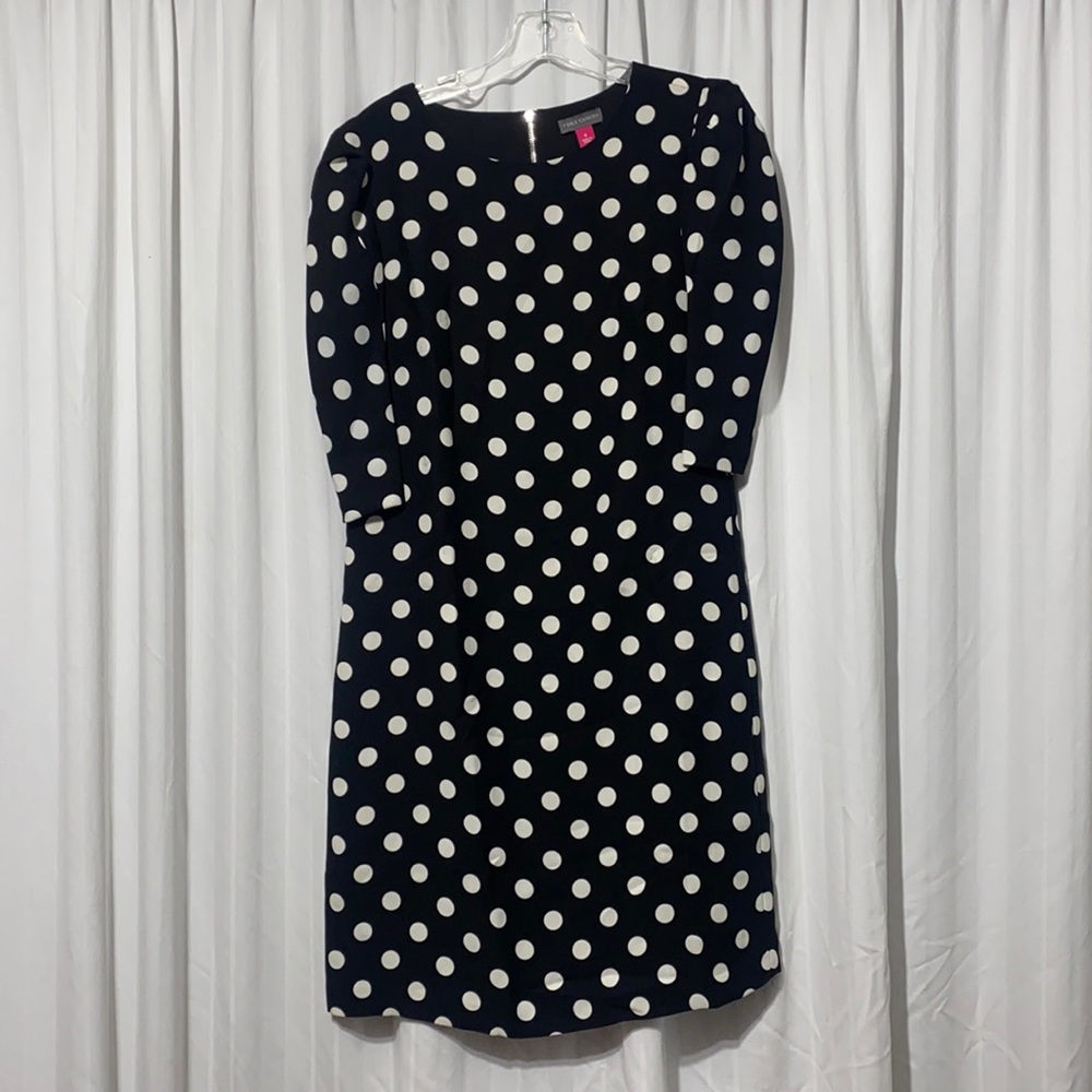 Vince Camuto Black and White Polka Dot Dress